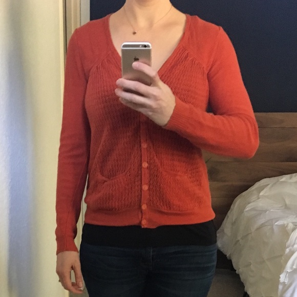 Tangerine cardigan sweater Sparrow/Anthropologie - Picture 2 of 4